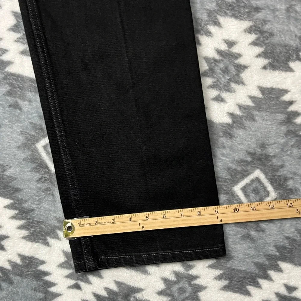 Levis 505 Regular Fit Black Denim Jeans 36x34 Mens Straight Leg VTG Y2K